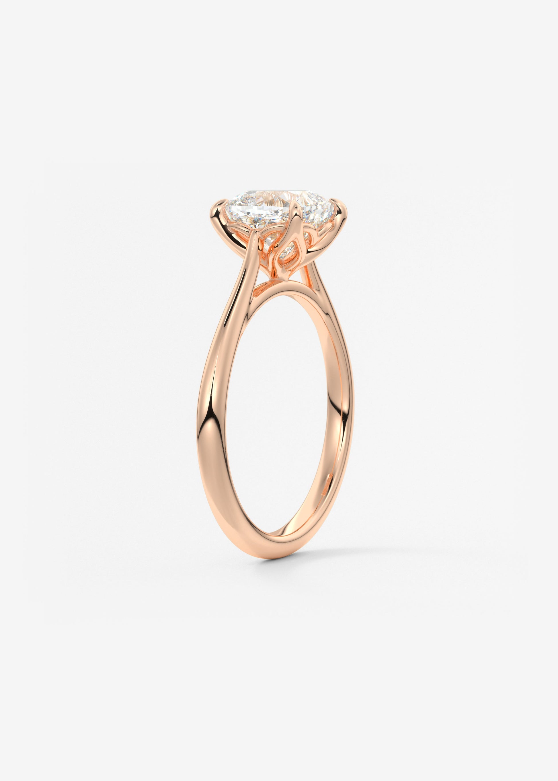 Cushion Cathedral Lab Grown Diamond Engagement Ring