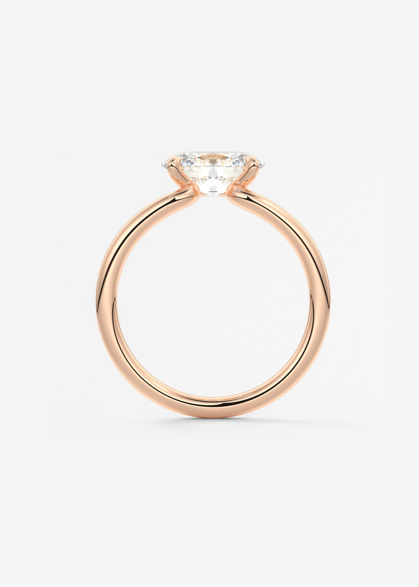 Oval Solitaire Lab Grown Diamond Engagement Ring
