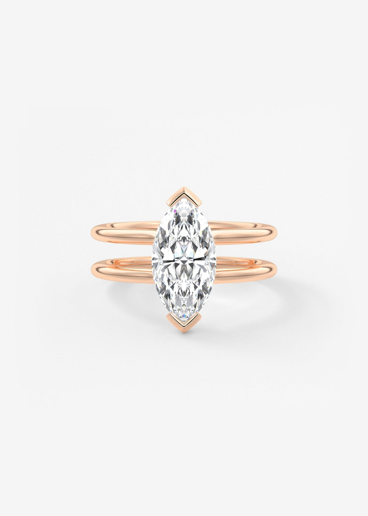 Marquise Cathedral Lab Grown Diamond Engagement Ring