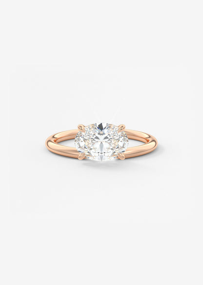 Oval Solitaire Lab Grown Diamond Engagement Ring
