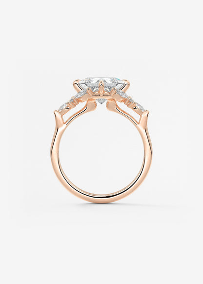 Princess Cluster Lab Grown Diamond Engagement Ring