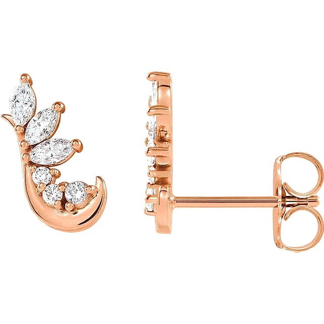 0.25 TCW Marquise Cut Stud Moissanite Earrings