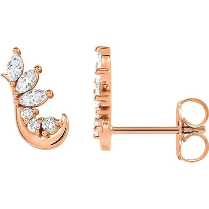 0.25 TCW Marquise Cut Stud Moissanite Earrings