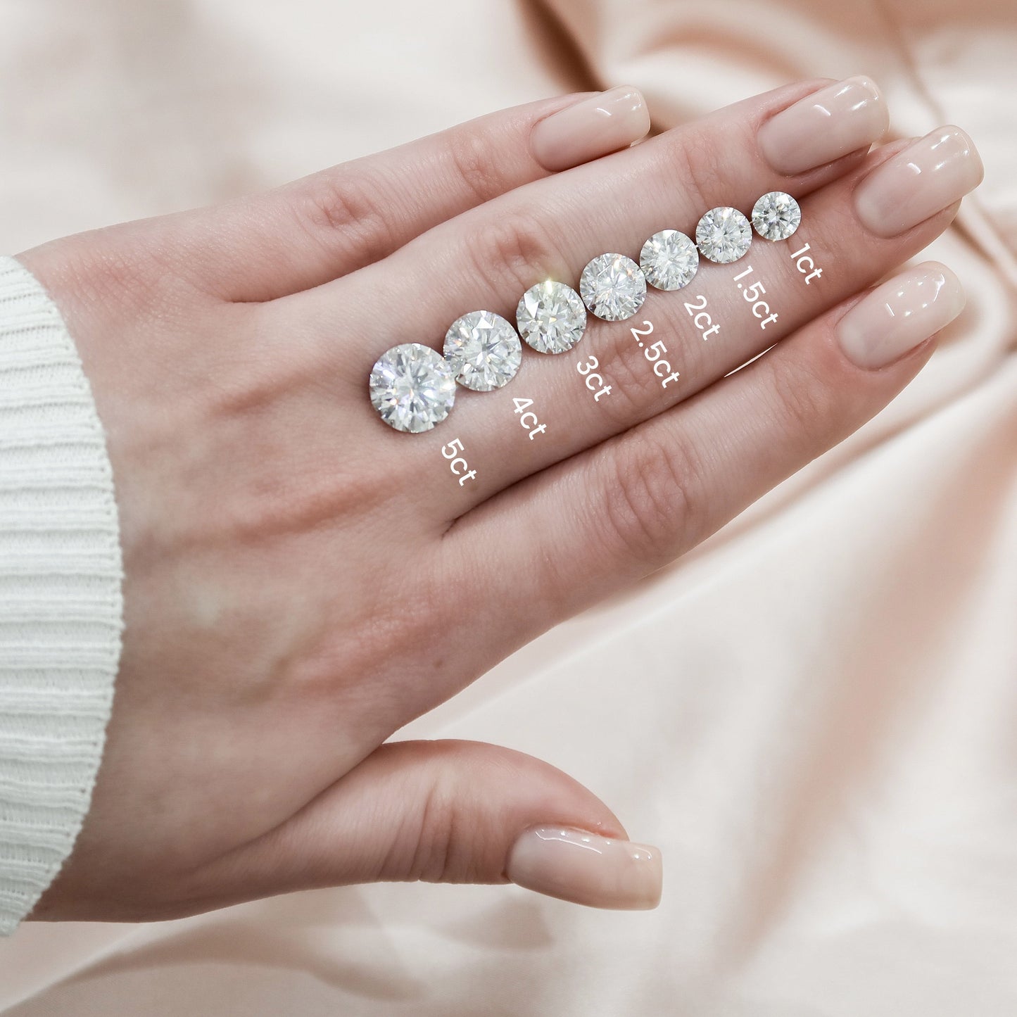 1.60 CT Round Cut Solitaire Hidden Halo Setting Moissanite Engagement Ring