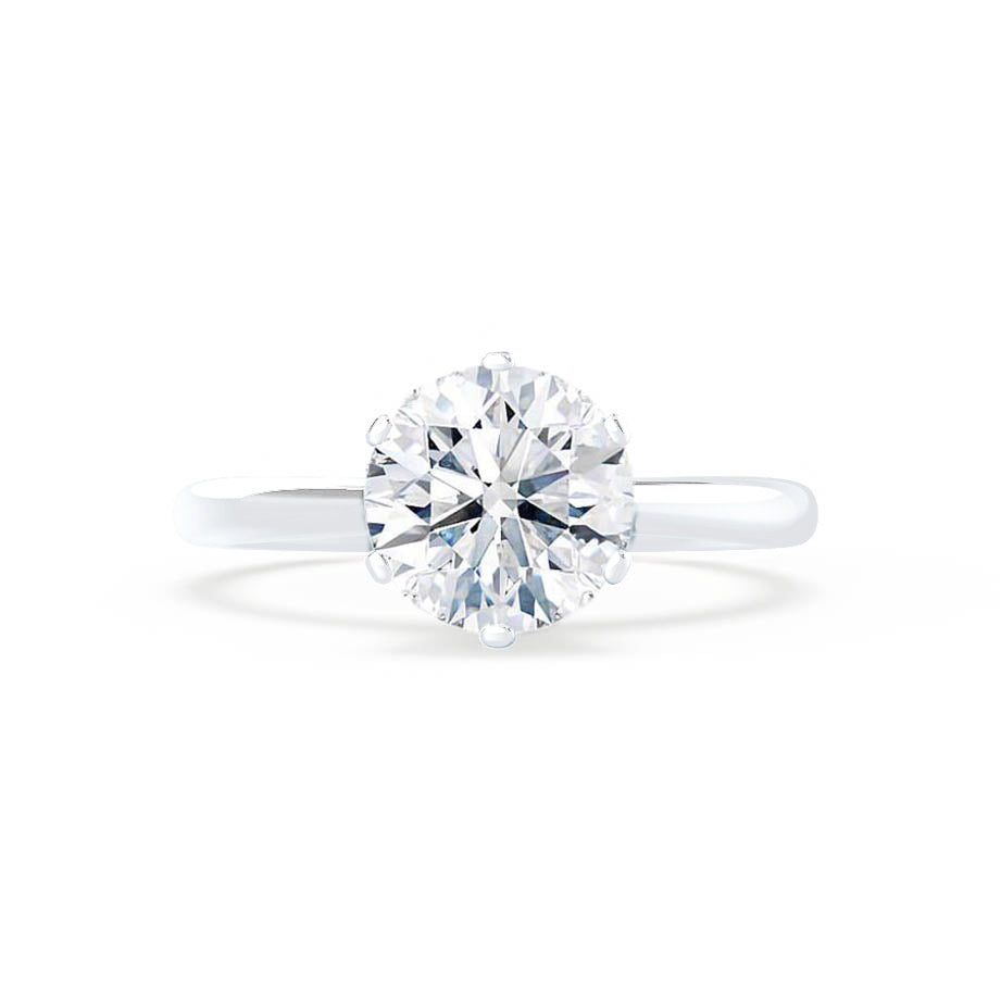 1.50 CT Round Shaped Moissanite Solitaire Engagement Ring