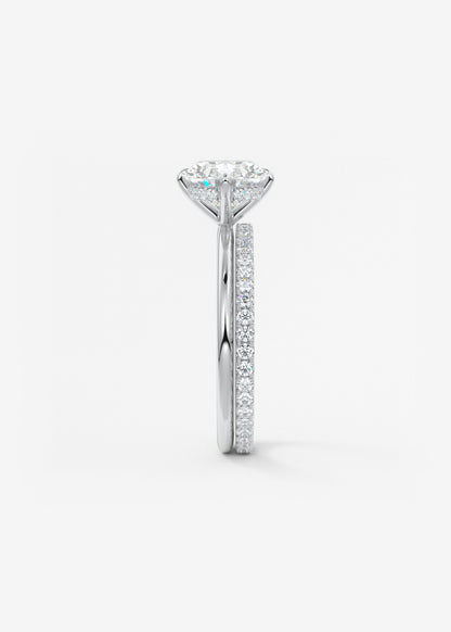 Oval East West Solitaire Lab Grown Diamond Engagement Ring