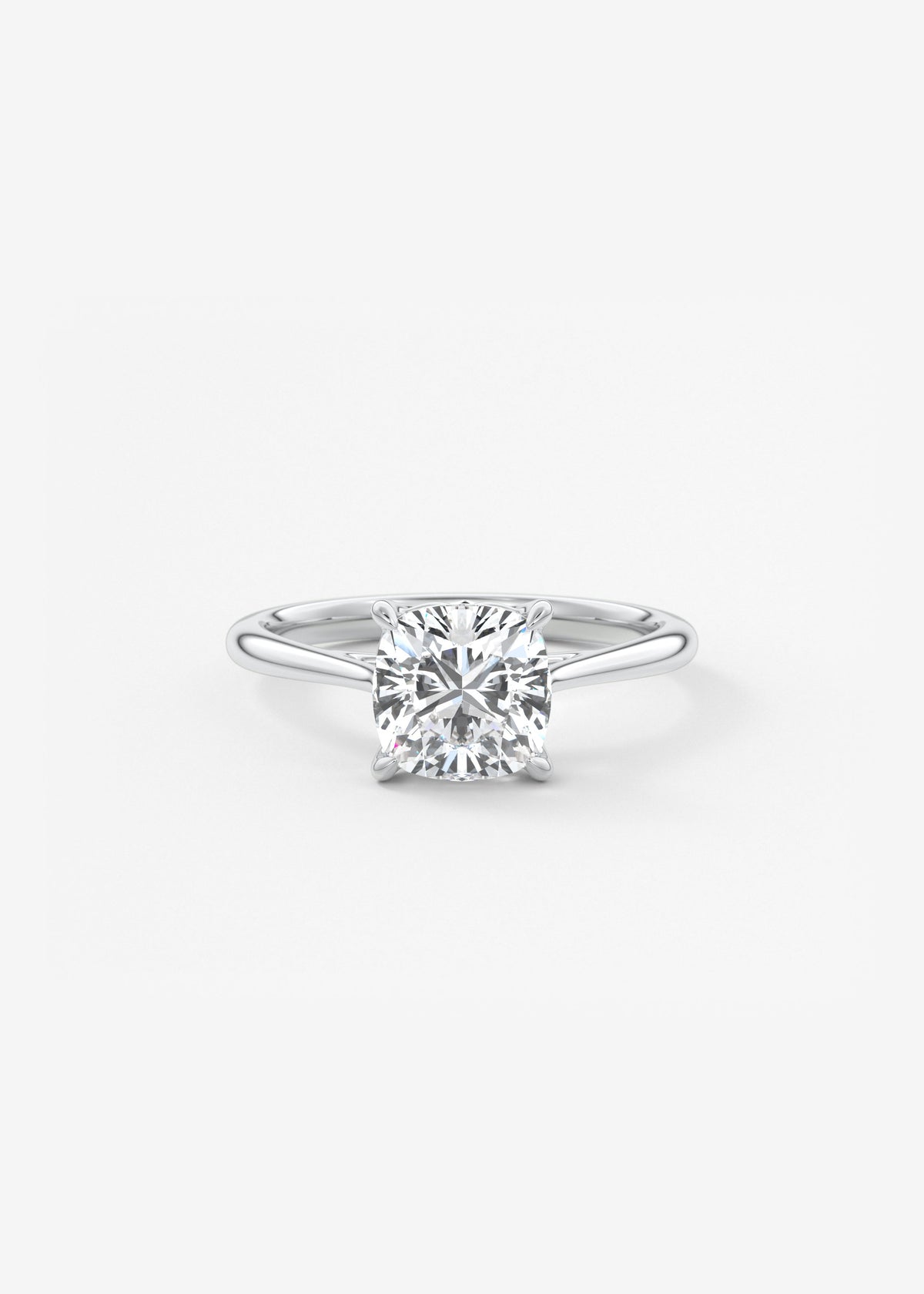 Cushion Cathedral Lab Grown Diamond Engagement Ring