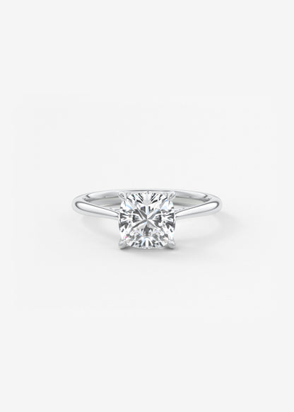 Cushion Cathedral Lab Grown Diamond Engagement Ring