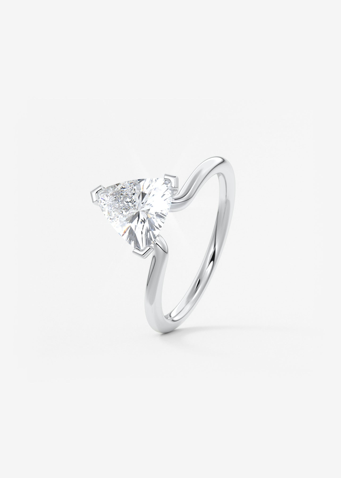 Trillion Solitaire Lab Grown Diamond Engagement Ring