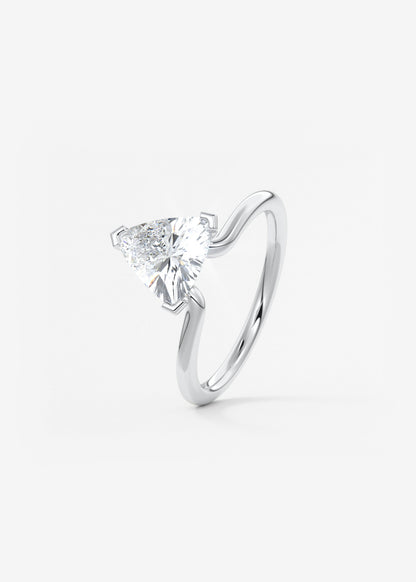 Trillion Solitaire Lab Grown Diamond Engagement Ring