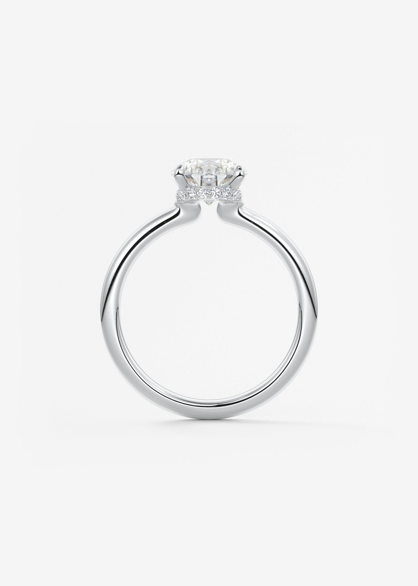 Pear Hidden Halo Lab Grown Diamond Engagement Ring
