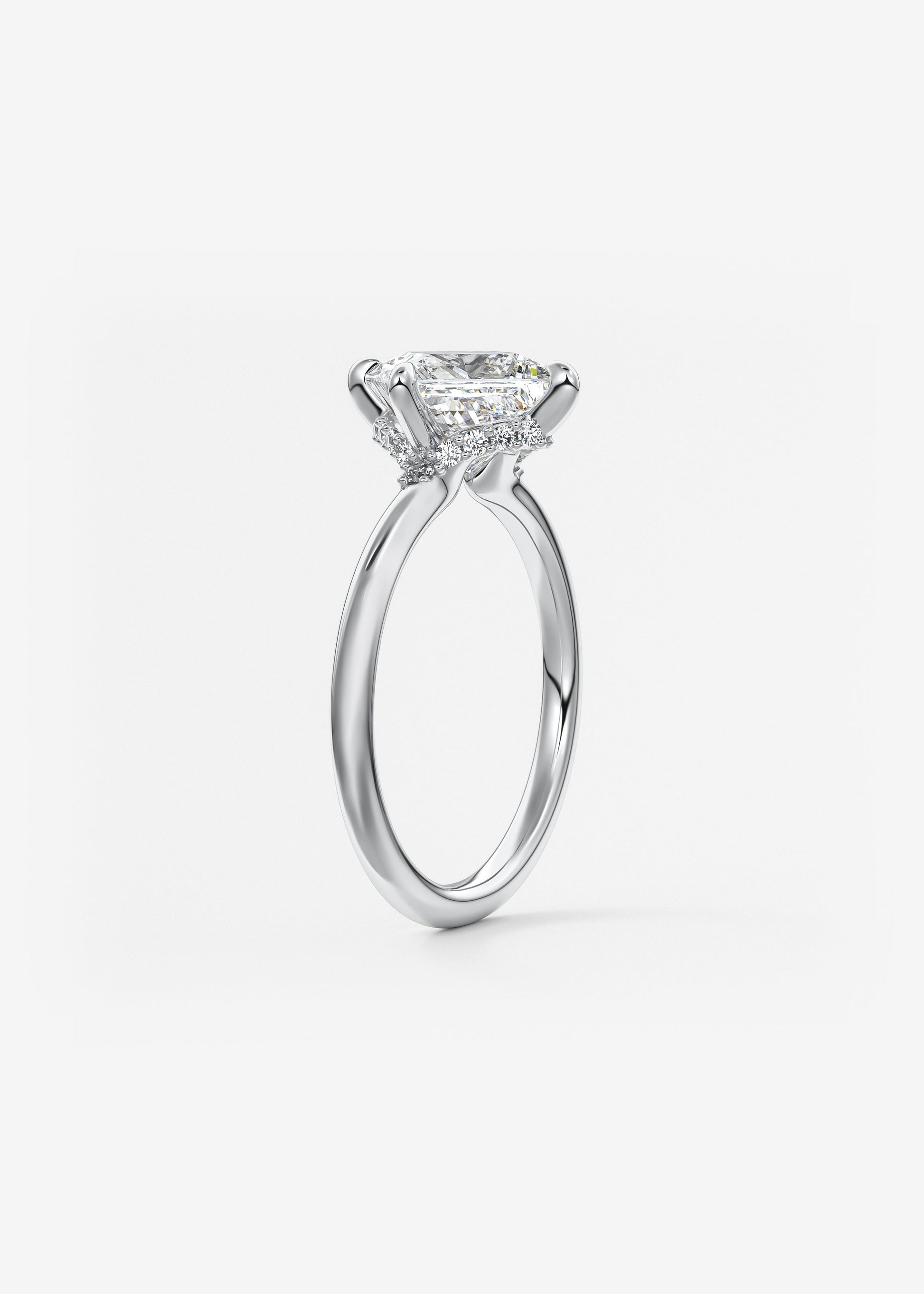 Princess East West Lab Grown Diamond Engagement Ring