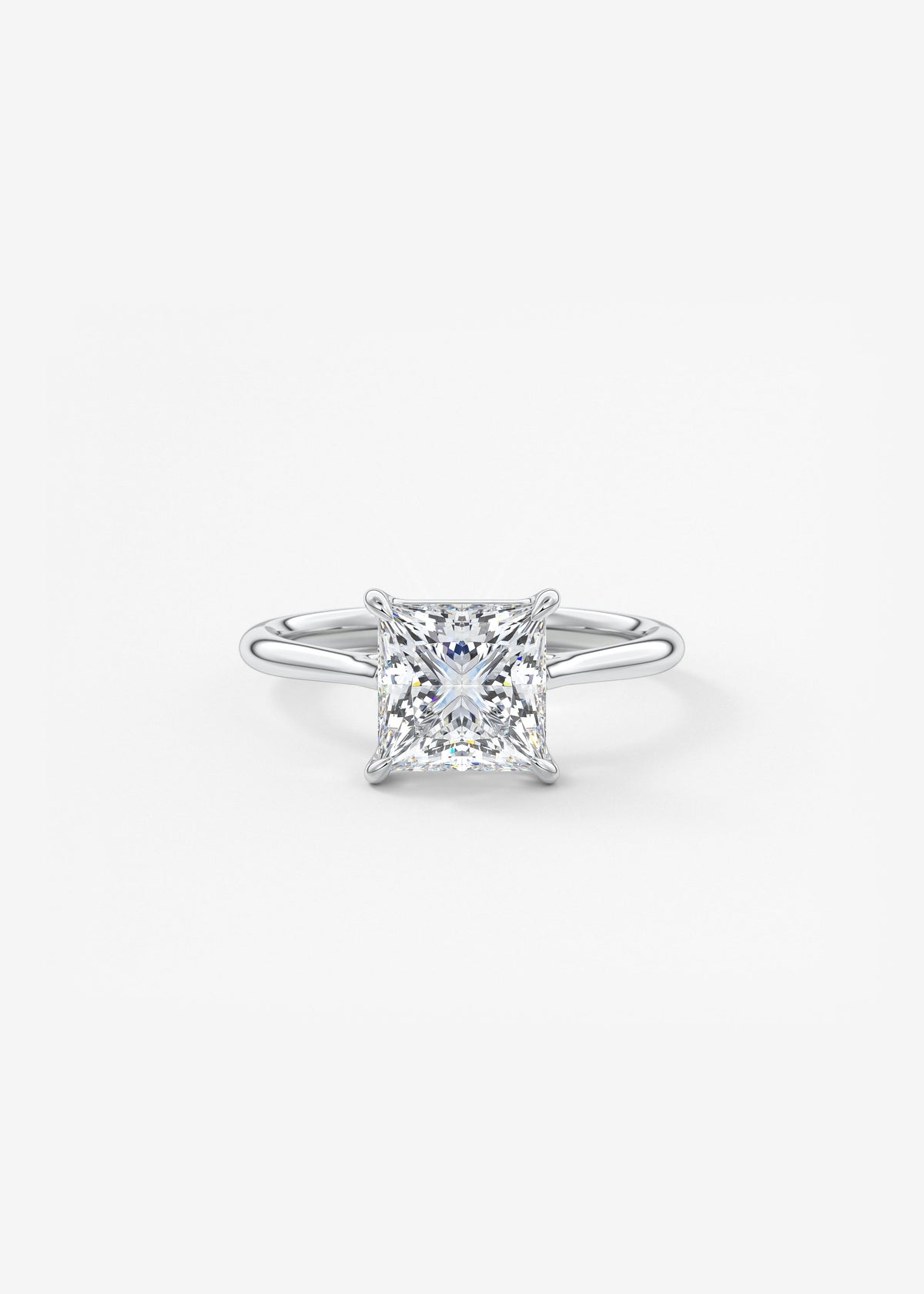 Princess Cathedral Lab Grown Diamond Engagement Ring
