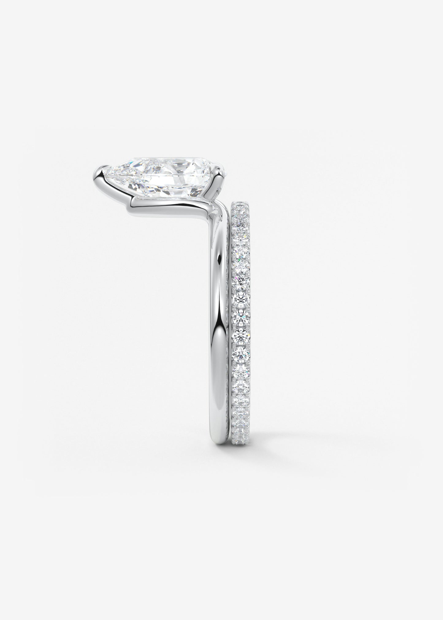Pear Solitaire Lab Grown Diamond Engagement Ring