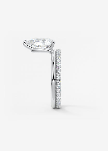 Pear Solitaire Lab Grown Diamond Engagement Ring