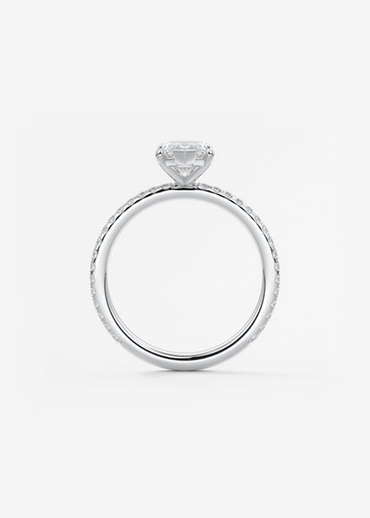 Marquise Pave Lab Grown Diamond Engagement Ring