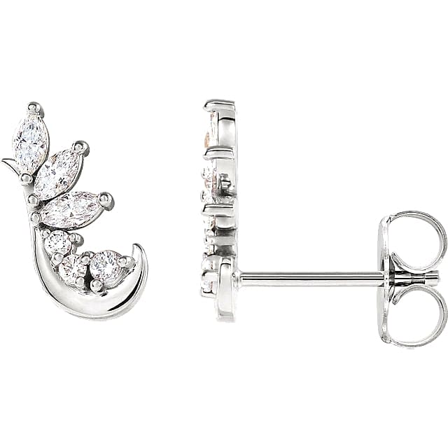 0.25 TCW Marquise Cut Stud Moissanite Earrings