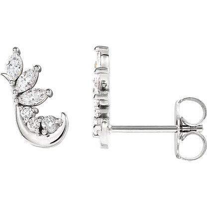 0.25 TCW Marquise Cut Stud Moissanite Earrings