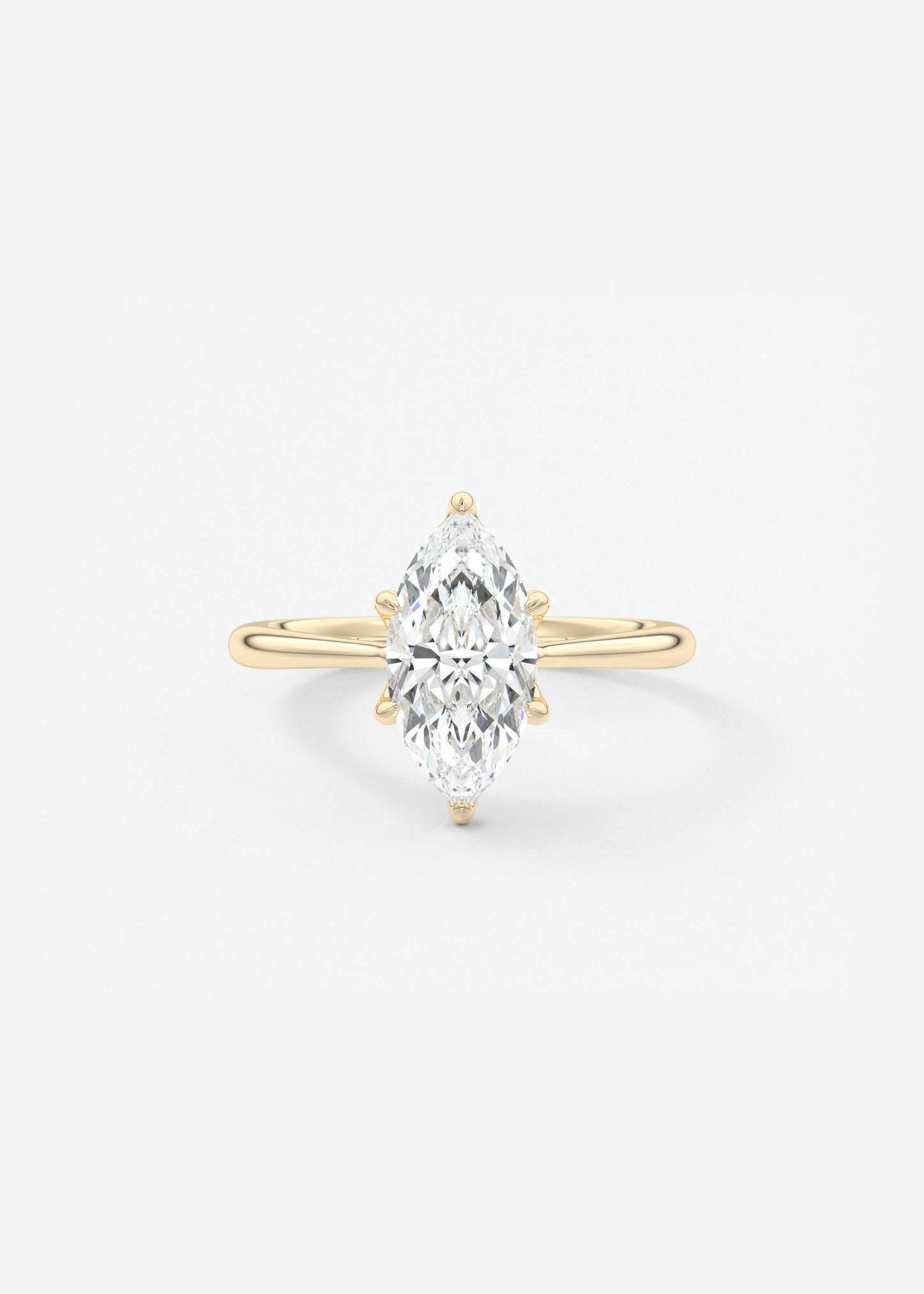 Marquise Cathedral Lab Grown Diamond Engagement Ring