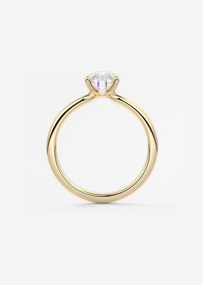 Pear Solitaire Lab Grown Diamond Engagement Ring