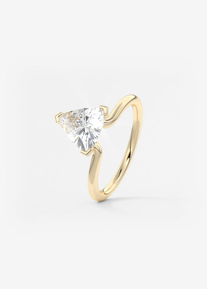 Trillion Solitaire Lab Grown Diamond Engagement Ring