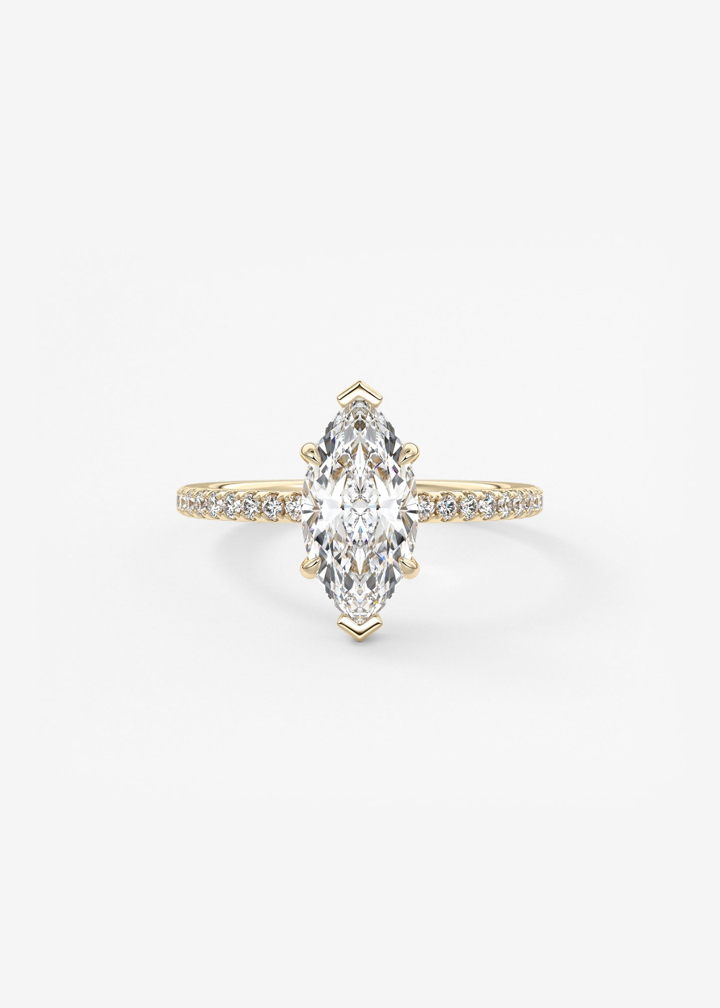 Marquise Pave Lab Grown Diamond Engagement Ring