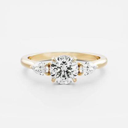 1.5 CT Round: Three Stone Lab Grown Diamond